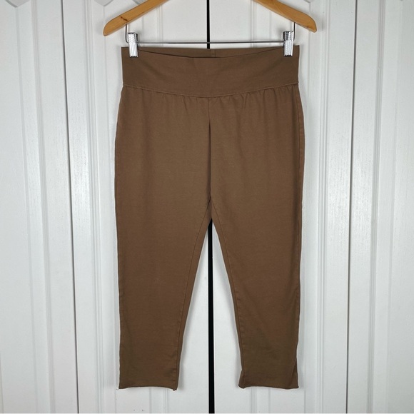 Green Dragon Pants - Y2K Green Dragon Low Rise Capri Pull on Pants Womens M Brown Cotton Leggings USA